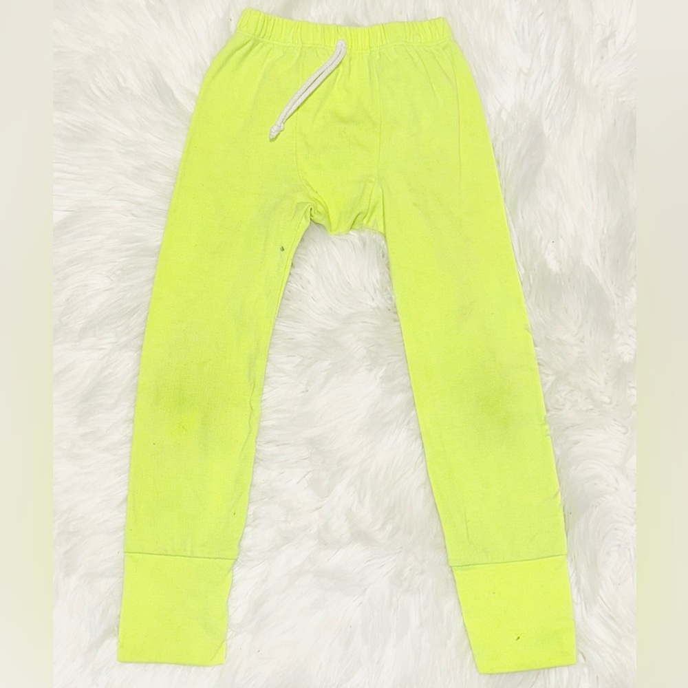 CC - Childhoods Neon Yellow Kids Gusset Drop Seat Harem Pants joggers legging 5T